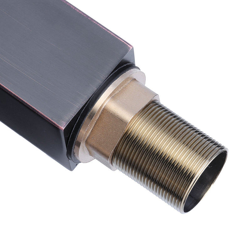 Oil Rubbed Square Faucet Bathroom Single Tap Basin Waterfall Spout Sink Mixer