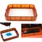147.5 * 96mm Transparent Orange DLP Plastic Slot Material Rack Resin Vat With 5pcs FEP Film For DLP SLA 3D Printer Compatible 5.5 inch