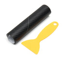 Black Car Rear Bumper Trunk Sill Lip Cover Scuff Protection Carbon Fiber Sticker