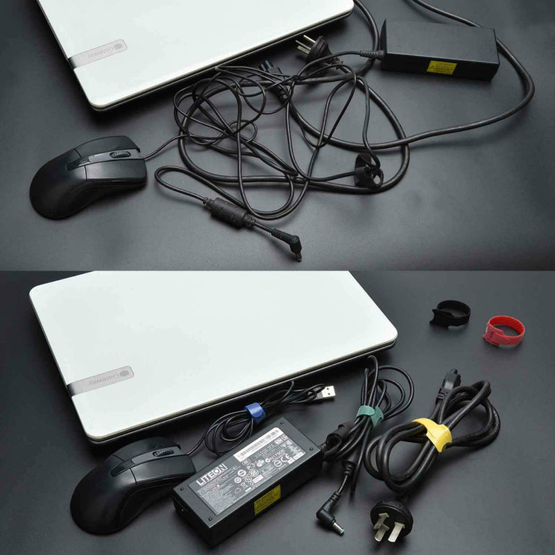 50pcs Reusable Fastening Cable Ties Microfiber Cloth 6-Inch Hook and Loop Cord