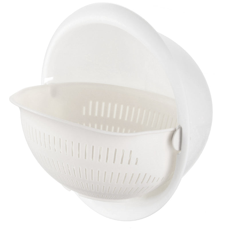 Double Layer Round Drain Basket Kitchen Bracket For Washing Fruit Vegetable