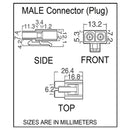 Male Connector Plug & 2 Female Terminals For Optimate Accumate Battery Charger