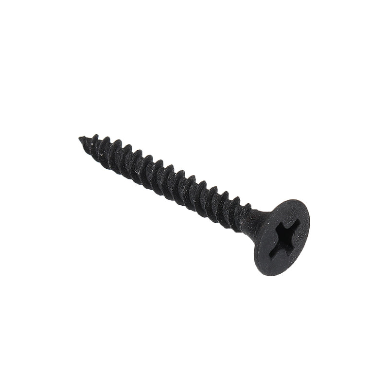 Suleve M3.5CP4 700Pcs M3.5 Cross Black Recessed Flat Head Self Tapping Ash Phosphorus Drywall Metric Threaded Wood Screw Nail Bolt