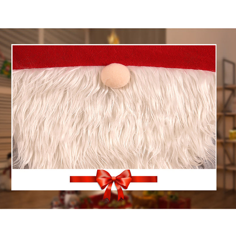 Happy New Year Merry Christmas Santa Claus Cap Table Chair Covers Red Hat Back Chair Covers Christmas Decorations for Home
