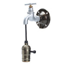Industrial Vintage Retro E27 Water Tap Pipe Wall Light Fixture for Study Living Room