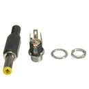2X 2.1mm x 5.5mm DC Connector Male Plug And Female Panel Mount Socket