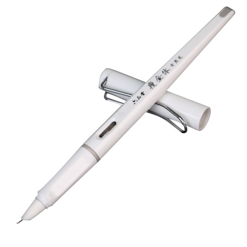 Six Pin Hall Curved Tip Stainless Steel Pen Office Supply Smooth Medium Nib 038mm Fountain Pen for Thin Gold Body