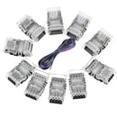 5M 4-Pin Extension Wire Cable + 10PCS 4Pin 10mm No Weld Connector For 3528 5050 RGB LED Strip Light