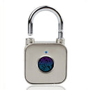 Fingerprint Lock USB Rechargeable Waterproof Smart Thumbprint Padlock Anti-theft Electric Door Lock For Luggage Case