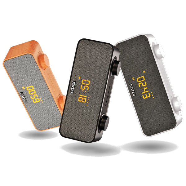 JONTER M39 Alarm Clock LED Displayv Stereo bluetooth Speaker With Mic FM Radio AUX TF Card