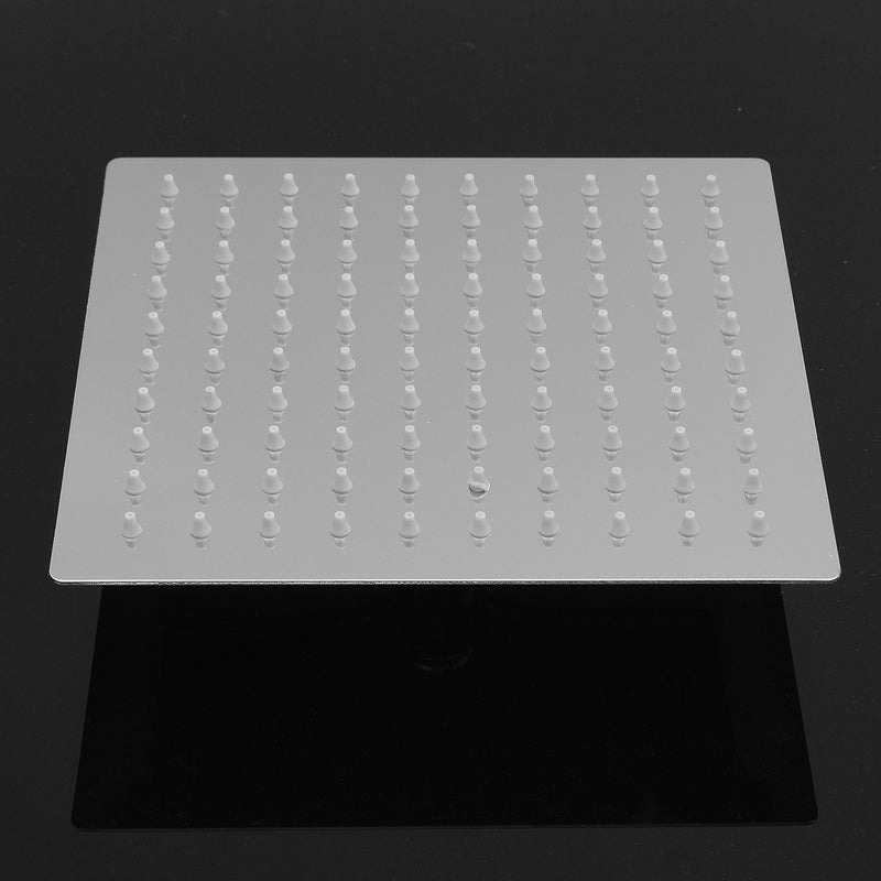 8 Inch Square Ultra Thin Stainless Steel Bathroom Rainfall Shower Head Top Sprayer