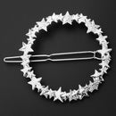 Trendy Hair Clip Hollow Round Five Point Stars Hair Accessories Headwear For Women