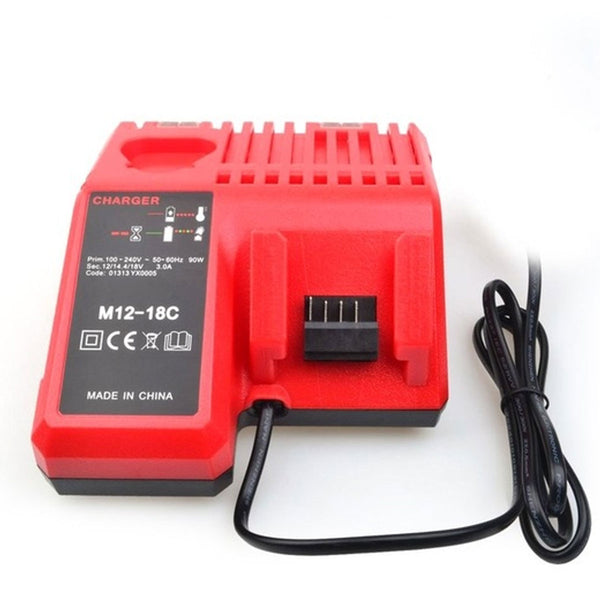 100-240V Replacement Battery Charger for Milwaukee 12V/14.4V/18V Li-ion Battery