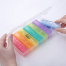 IPRee 7 Days Weekly Pill Case 21 Squares Travel Portable Medicine Storage Box Pill Container
