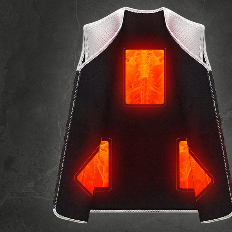 Electric Vest Heated Cloth Jacket USB Thermal Warm Heated Winter Body Warmer Ski
