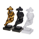Nordic Style Resin Silent Decoration Statues Gold Silence Sculptures Home Decorations