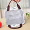 Woman Hand-held Lunch Tote Bag Travel Picnic Cooler Insulated Handbag Waterproof Storage Containers