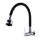 BOiROO Bathroom Basin Sink Faucet 360 Degree Rotatable Spout Single Handle Single Cold Tap Wall Mounted