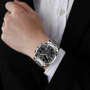 DOM 75PE Fashion Men Watch Chronograph Luminous Date Display Stainless Steel Strap Quartz Watch