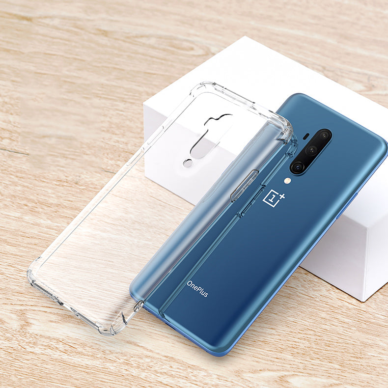 Bakeey OnePlus 7T Pro Case Air Bag Bumper Shockproof Transparent Non-yellow Soft TPU Protective Case