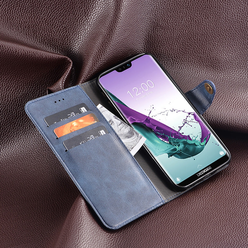 Bakeey Retro Flip with Card Slot Holder PU Leather Full Body Shockproof Protective Case for Doogee N10