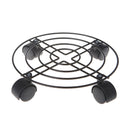 Flower Plant Pot Round Wheels Heavy Mover Trolley Candy Garden Tools Plate Metal Stand Caster Holder