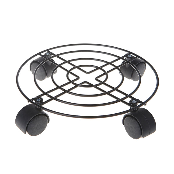 Flower Plant Pot Round Wheels Heavy Mover Trolley Candy Garden Tools Plate Metal Stand Caster Holder