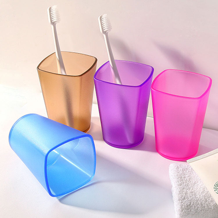 Honana WX Eco-friendly Japanese-style Thick Circular Cup Toothbrush Holder Cup Translucent