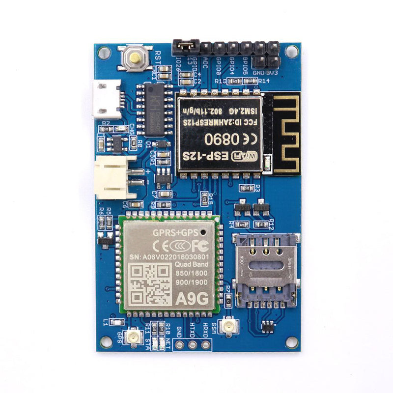 ESP8266 ESP-12S A9G GSM GPRS+GPS IOT Node Development Board Module with All in One WiFi Cellular GPS Tracking