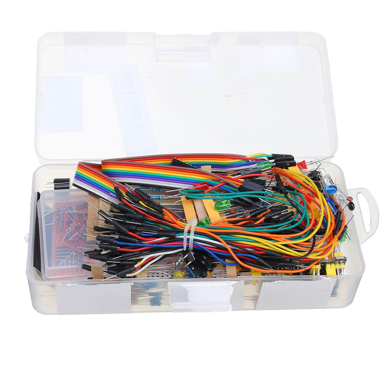 Electronics Component Basic Starter Kits with 830 Tie-points Breadboard Cable Resistor Capacitor LED Potentiometer