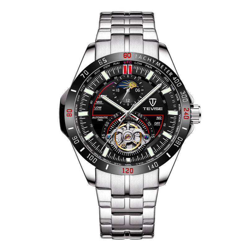 TEVISE T855 Waterproof Full Steel Automatic Mechanical Watch Business Style Men Watch