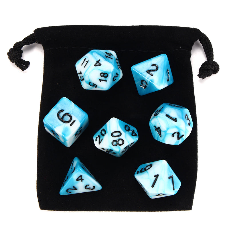 7 Pcs Polyhedral Dice Set Multisided Dices Set Role Playing Games Gadget