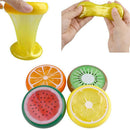 6PCS Crystal Fruit Slime 6x2cm DIY Clay Rubber Mud Intelligent Hand Gum Plasticine Toy Gift