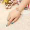 Unisex Evil Eye Bracelets Ethnic Blue Zircon Round Charm Bracelet Vintage Jewelry
