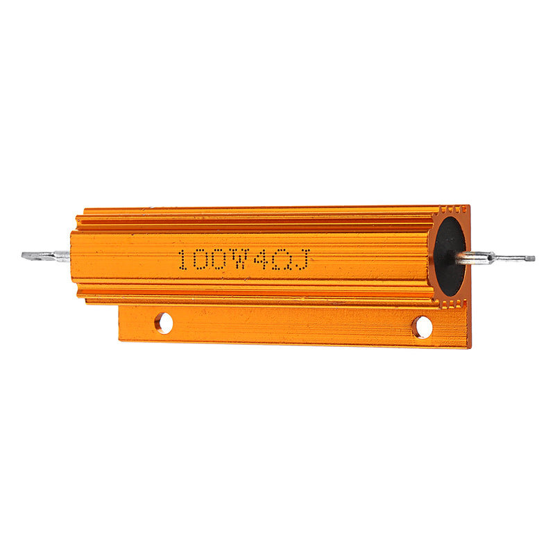 10pcs RX24 100W 4R 4RJ Metal Aluminum Case High Power Resistor Golden Metal Shell Case Heatsink Resistance Resistor