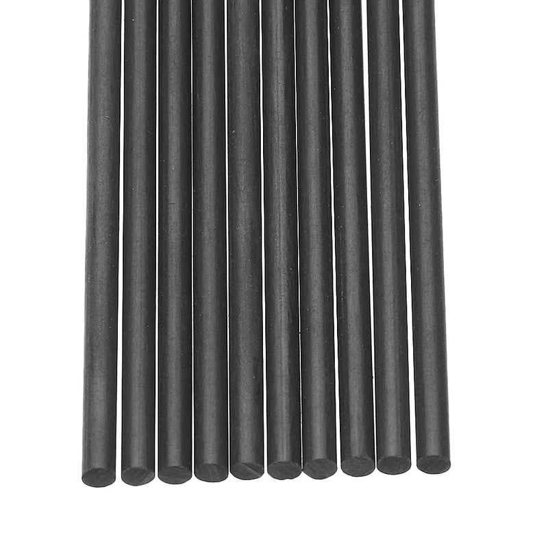 10Pcs/Set 400mm Round Carbon Fiber Rods Roll Bars Wrapped Matt Surface for RC Airplane DIY Tool