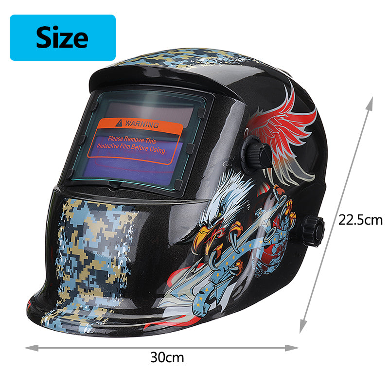 Solar Power Automatic Dimming Welding Helmet Welder Mask with Head Band