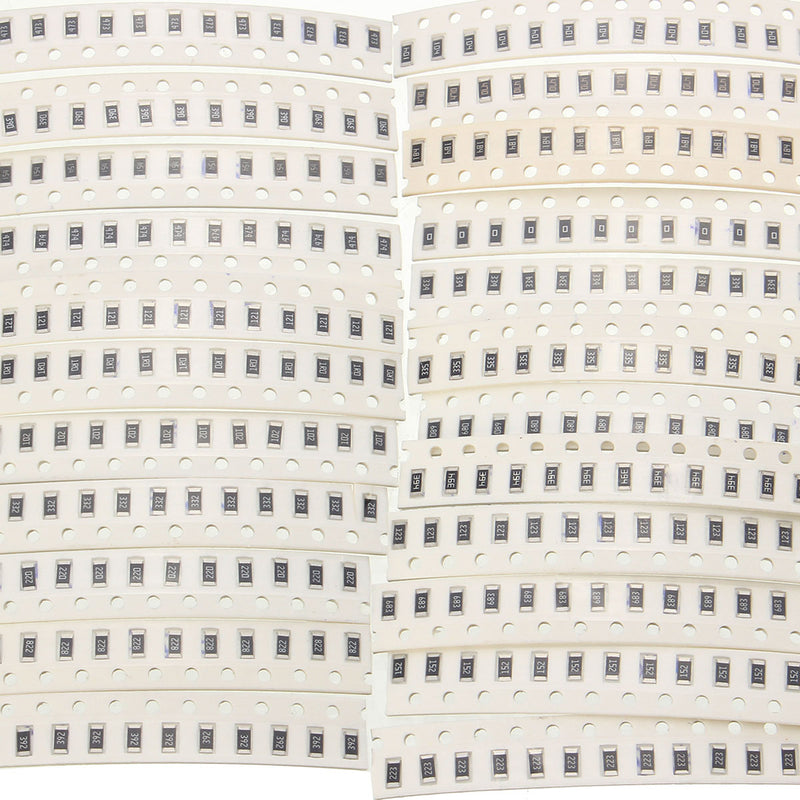 1150Pcs SMD 1206 (0-10M) 50 Value Resistor + (2.2pf-1uf) 40 Value Capacitor