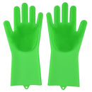Silicone Dishwashing Glove Kitchen Cleaning Glove Convenient Brush Glove Quick to Clean Plates