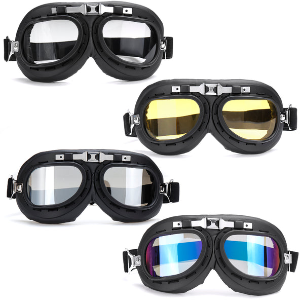 Windproof Retro Helmet Goggles Motorcycle Skiing Scooter ATV Flying Eyewear Glasses