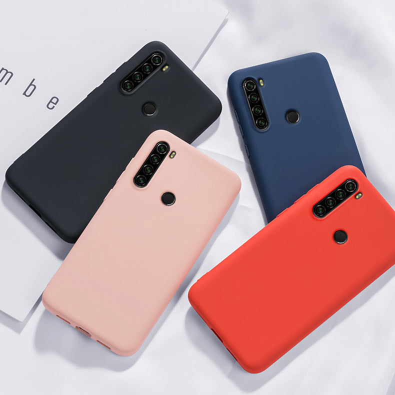 For Xiaomi Redmi Note 8T Case Bakeey Smooth Liquid Silicone Rubber Back Cover Protective Case