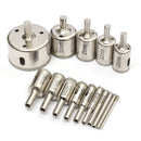 15pcs 3-50mm Diamond Drill Bit Set Hole Saw Cutter For Tile Ceramic Glass Porcelain Marble
