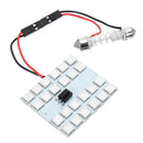 RGB 5050 SMD LED Lights Panel Car Interior T10 Festoon Dome Reading Map Lamp with Remote Control