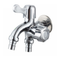 Wall Mount Single Cold Washing Machine Faucet 1/2'' Double Spouts 2 Handles Water Tap Garden Faucet Bathroom Bibcock Tap