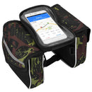 High Capacity 600D Polyester Touch Screen Phones Convenient Bicycle Front Frame Bag Mountain Bike Bag