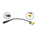 RJXHOBBY 15cm XT60 Male Bullet Connector to Female DC 5.5mm X 2.1mm Rubber Power Cable