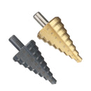 Drillpro 10-45mm HSS Step Drill Bit Titanium or Nitride Coating Cone Drill Bit Hole Cutter