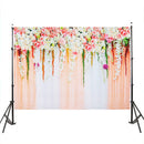 3x5FT 5x7FT Vinyl Spring Pink Yellow Rose Flower Wall Photography Backdrop Background Studio Prop