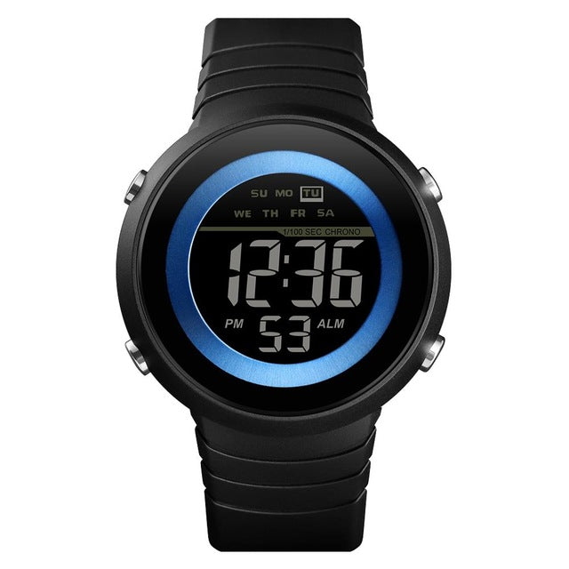 SKMEI 1497 Simple Design Back Light LED 50M Waterproof Chronograph Week Digital Watch Men Watch