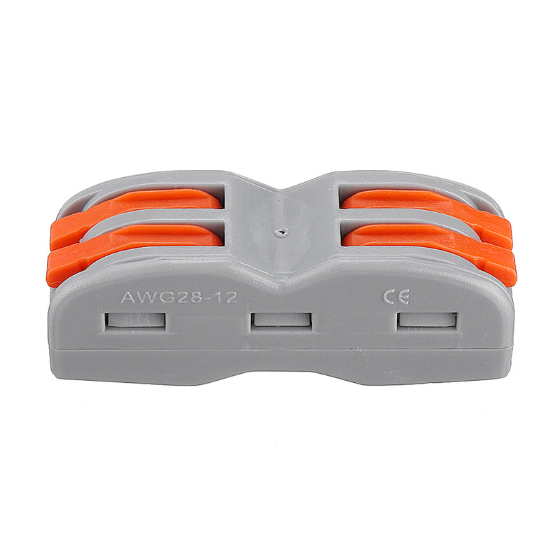 2Pin Wire Docking Connector Termainal Block Universal Quick Terminal Block SPL-2 Electric Cable Wire Connector Terminal Butt Joint Cable Connector 0.08-4.0mm